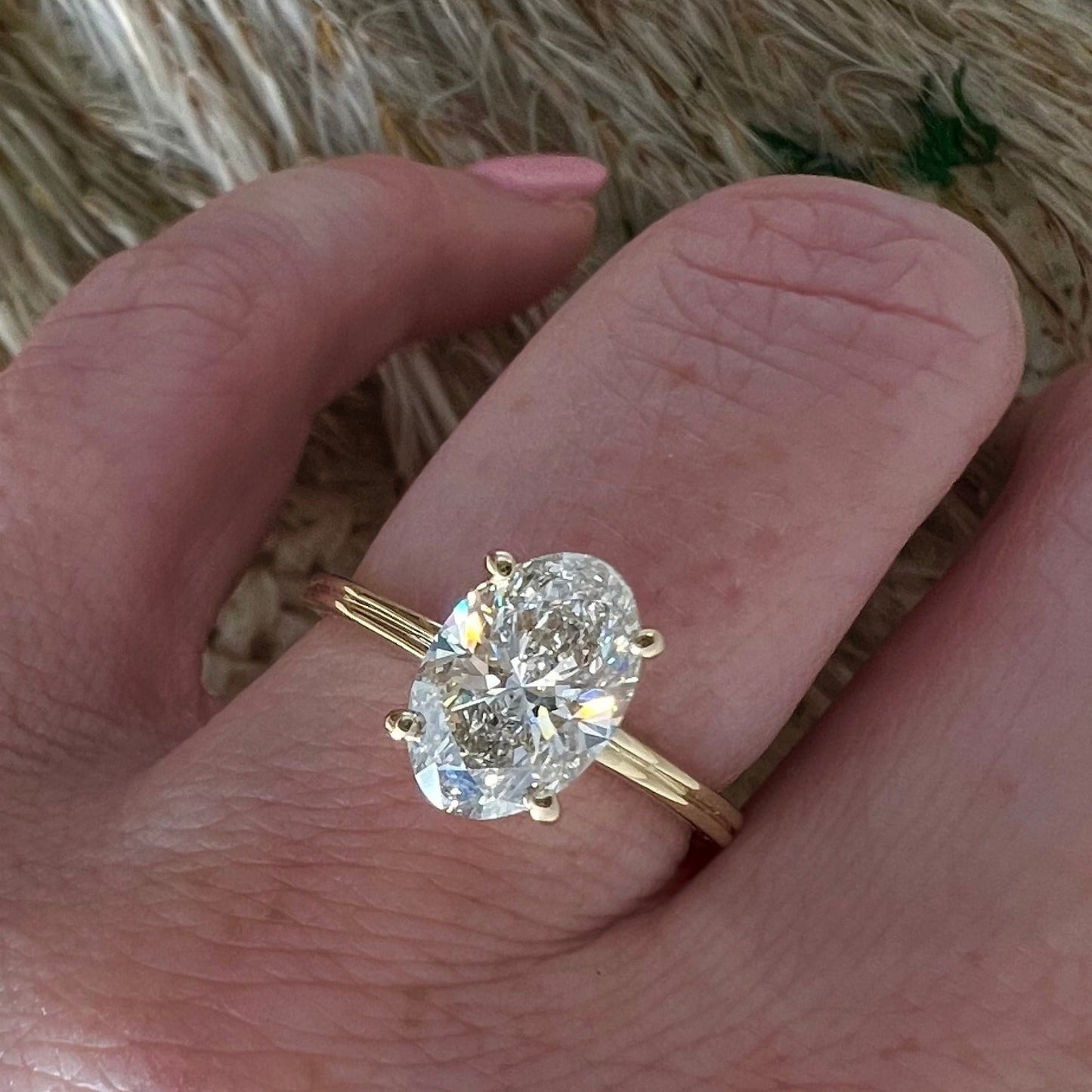 1.81ct Lab Oval H VVS2 Double Band