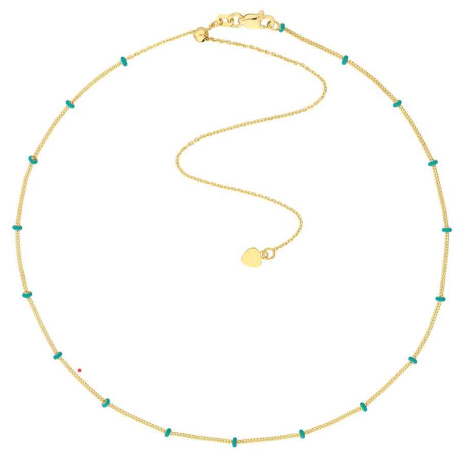Enameled bead Necklace