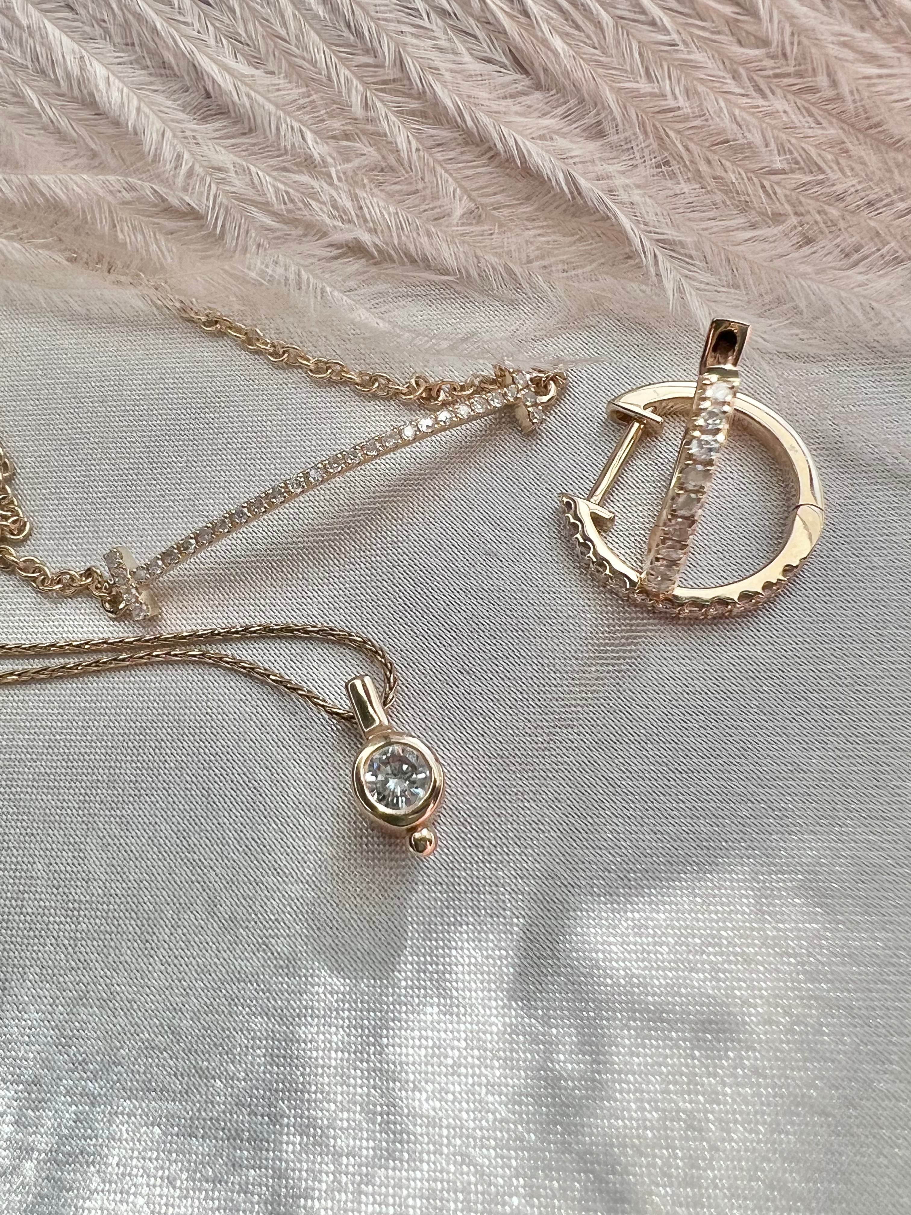 14k yellow gold and diamond jewelry gifts for her