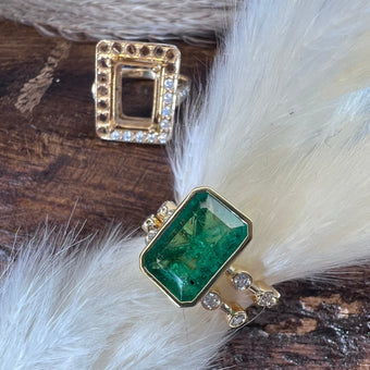 Emerald Wedding Set Redesign - Gemstone Engagement Ring