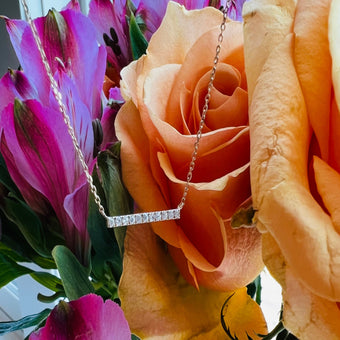 Rosalee's Diamond Bar Necklace
